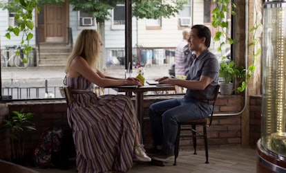 Wally and his date at Nomad Cafe in Ridgewood on 'Nora from Queens'