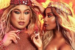 Jackie Aina and Patrick Starrr for UOMA Beauty's Black Magic Carnival Collection.