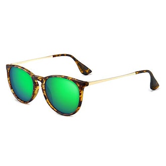 SUNGAIT Vintage Round Sunglasses for Women