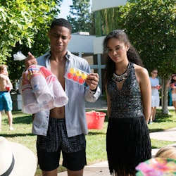 Still from Netflix's #realityhigh, about a dorky teen who gets her crush's attention. 
