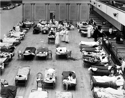 The Oakland Municipal Auditorium was used as a temporary hospital during the 1918 pandemic, which in...