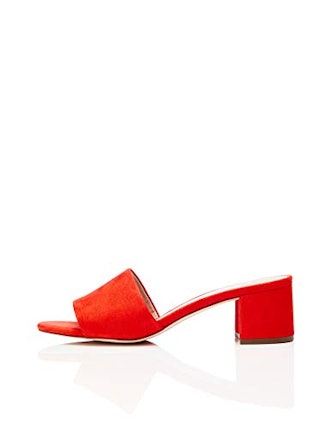 find. Women's Block Heel Mule Open-Toe Sandals,Orange