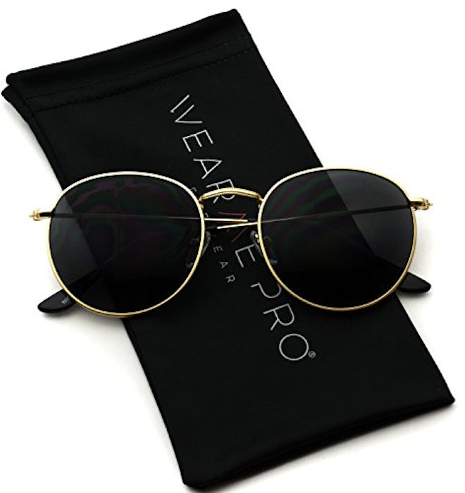WearMe Pro - Reflective Lens Round Trendy Sunglasses 