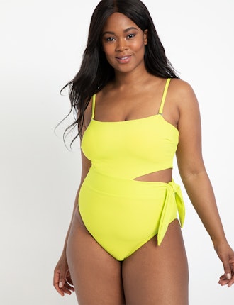 Side Tie Swimsuit - Lime Popsicle