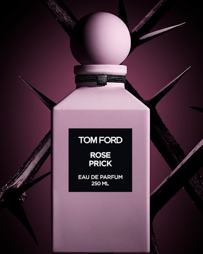 Campaign image for Tom Ford's new Rose Prick fragrance.