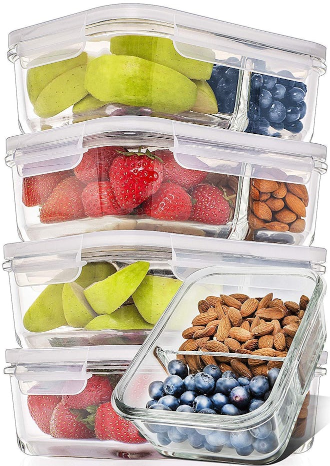 Prep Naturals Glass Meal Prep Containers (Set of 5)
