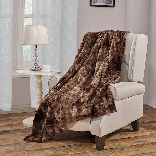 softan Faux Fur Throw Blanket