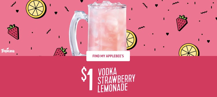 Applebee’s $1 Drink For February 2020 is sweet cocktail.
