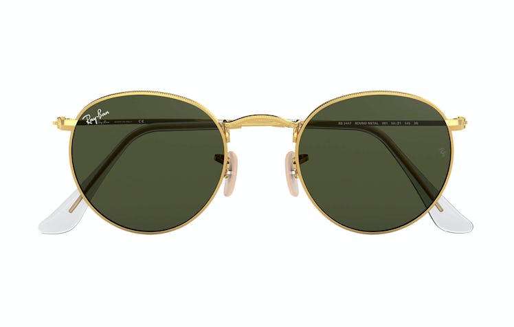 Ray-Ban Round Metal Sunglasses In Green Classic