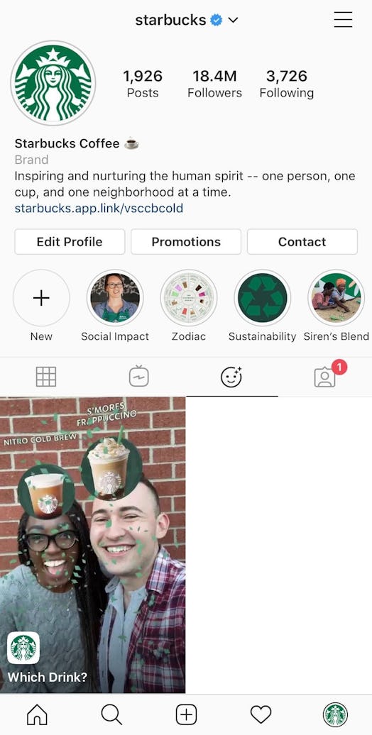 The new Starbucks Instagram filter lets you see which popular drink you might be