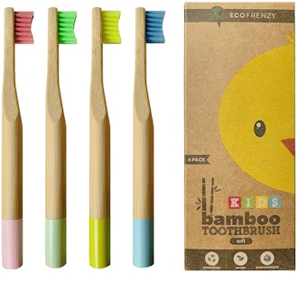 EcoFrenzy Kids Bamboo Toothbrushes (4-Pack)