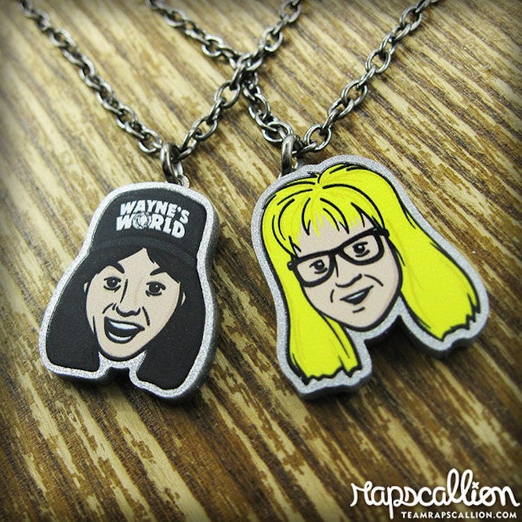 Rapscalliondesign Wayne & Garth Best Friends Necklace Set