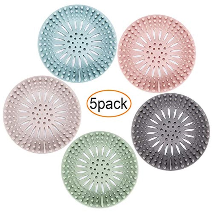 Gotega Silicone Shower Drain Cover (5-Pack)