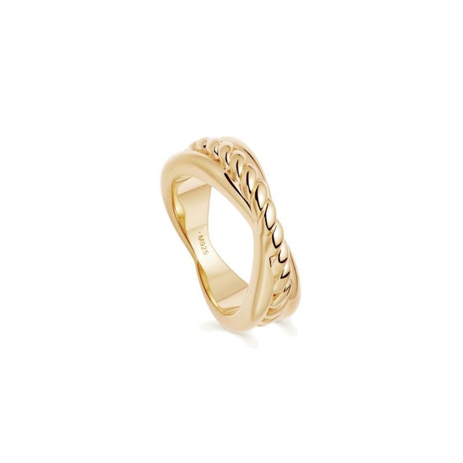 Gold Twist Radial Ring 
