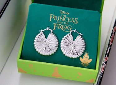 Disney's The Princess and the Frog Lily Pad Hoop Earrings