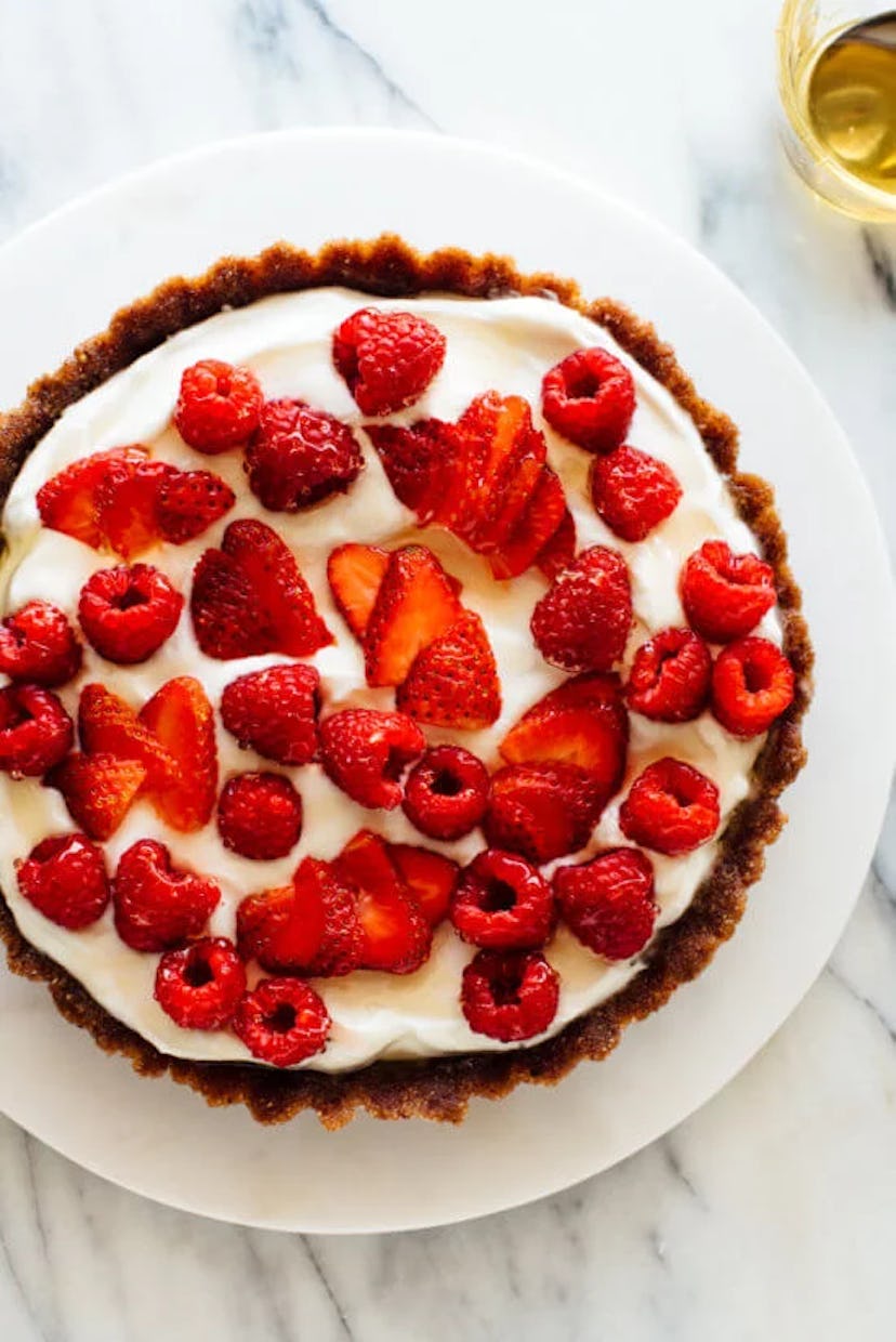 A tart always looks pretty, but on Valentine's Day, it's an especially festive breakfast.