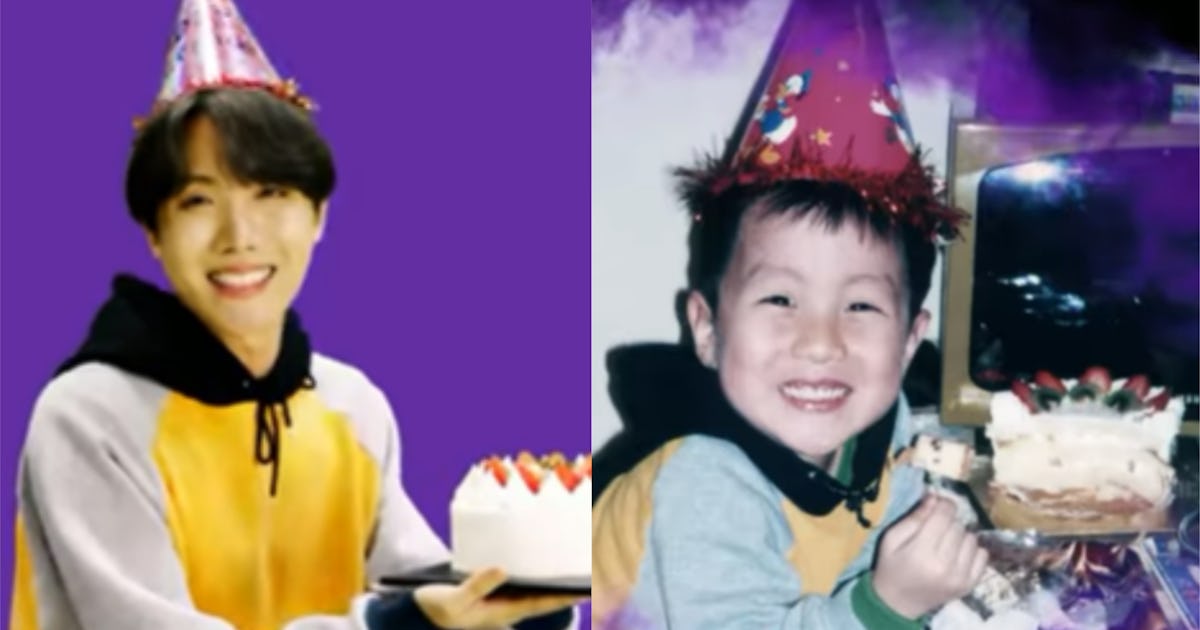 This Video Of Bts J Hope Recreating His Childhood Birthday Photo Is Everything This Video Of Bts J Hope Recreating His Childhood Birthday Photo Is Everything