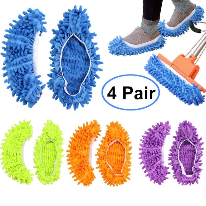 FEATHERHEAD Washable Dust Mop Slippers 