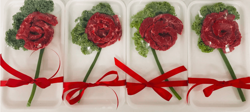 Stop & Shop has Valentine's Day items included sirloin roses.