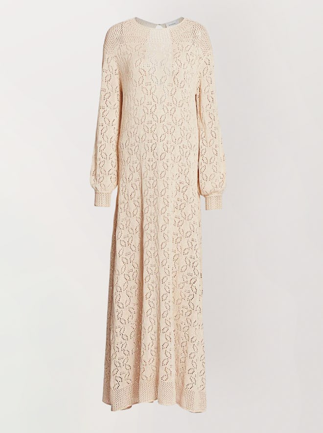 Loren Crochet Maxi Dress Ivory