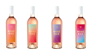 Target's $10 Rosé Bae Wine comes in four different designs.