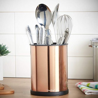 VonShef Copper Rotating Kitchen Utensil Organizer