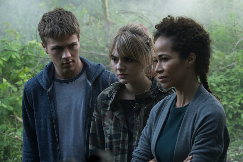Connor Jessup, Emilia Jones, and Sherri Saum in 'Locke & Key' on Netflix