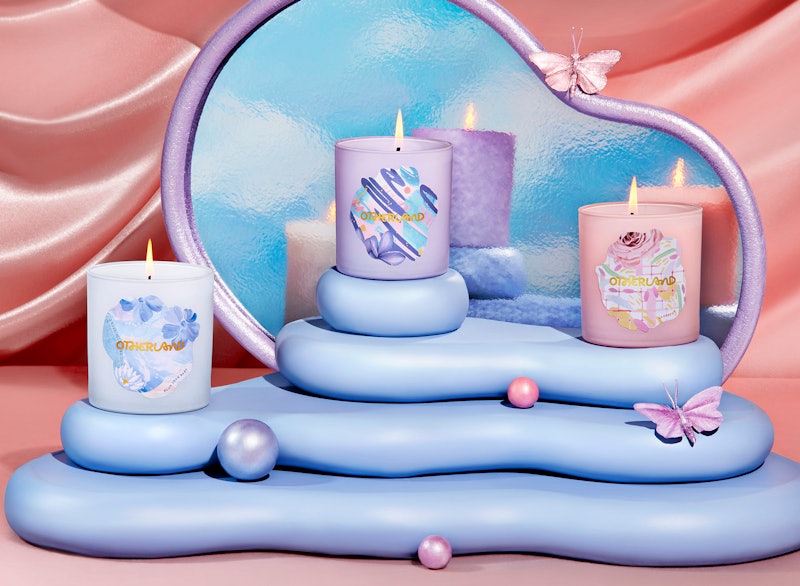 Otherland’s nostalgic Carefree 90s Candle Collection has scents like Blue Jean Baby and Glosspop.