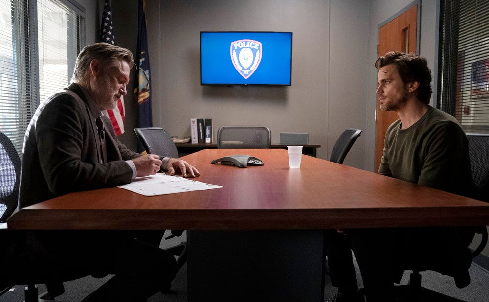  Bill Pullman as Detective Lt. Harry Ambrose and Matt Bomer as Jamie Burns in The Sinner Season 3