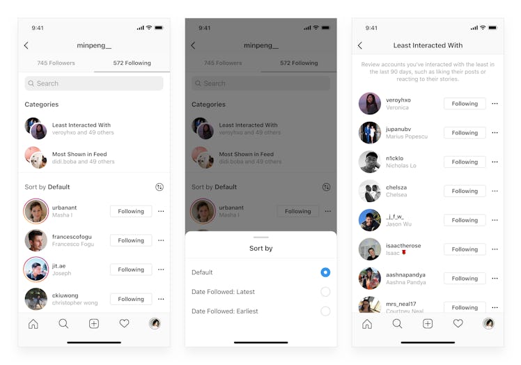 Instagram's new groups for accounts you follow organizes people in lists based on engagement.