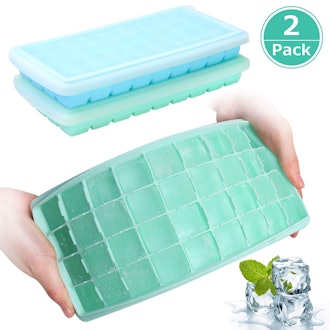 GDREAMT Mini Ice Cube Trays With Lids (2-Pack)