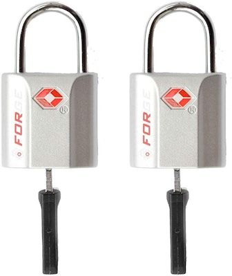 Forge Silver TSA-Approved Luggage Locks (2-Pack)