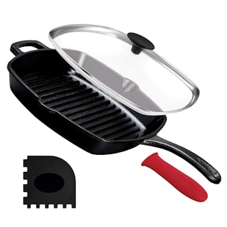 Cuisinel Square Cast Iron Grill Pan (10.5 inches) 
