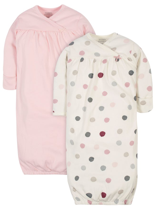 Modern Moments by Gerber Baby Girl Gowns, 2-Pack