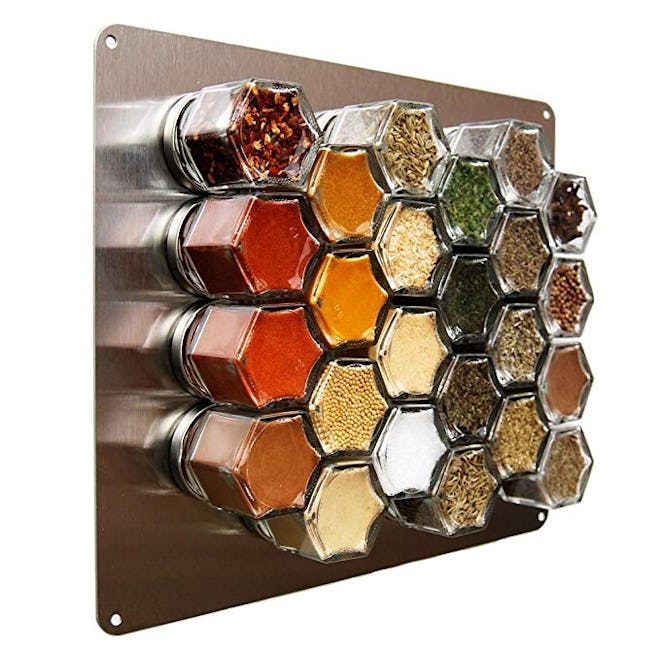 Gneiss Stainless Finish Wall Plate Base for Magnetic Spice Jars