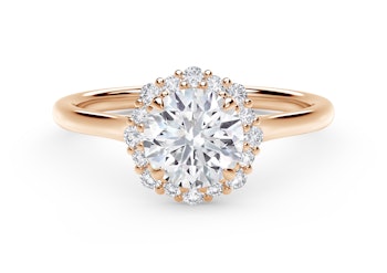Center of My Universe® Floral Halo Engagement Ring