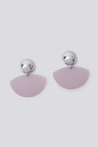 Susa Earring in Light Purple-Silver Acrylic 