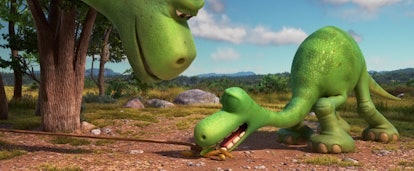 A dinosaur makes an unlikely friend in this Pixar film