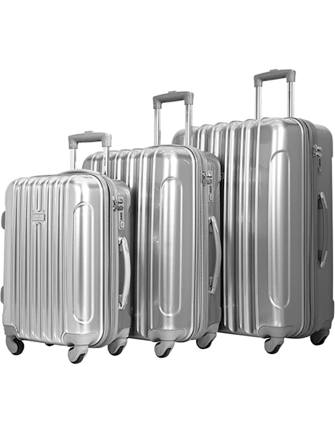 kensie Alma Metallic Luggage 3-Piece Set (22-, 26-, And 30-Inches)