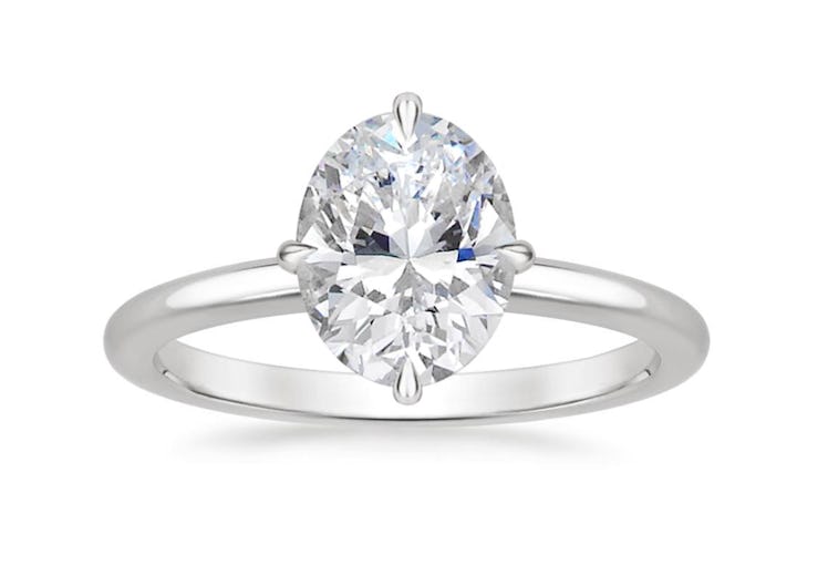 North Star Ring with 3.02 Carat Oval Diamond