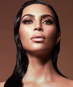 Kim Kardashian poses in a promotional photo for KKW Beauty’s New Classic II Collection launching Mar...