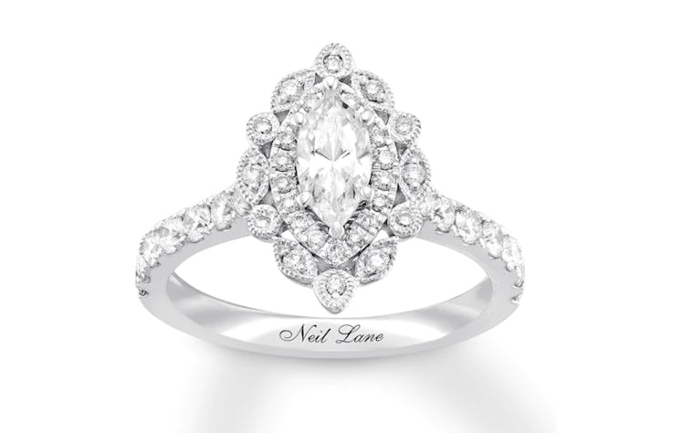 Neil Lane Bridal Engagement Ring 1-1/8 ct tw Marquise 14K Gold