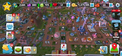 RollerCoaster Tycoon® Touch™ allows players to build their own amusement park, collect coins, and mo...