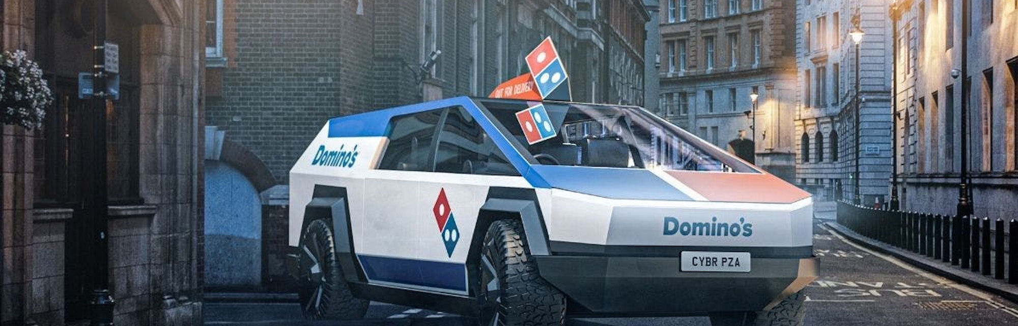 Tesla Cybertruck Concept Mockups Reveal It S Perfect For Domino S Taxis And Ups
