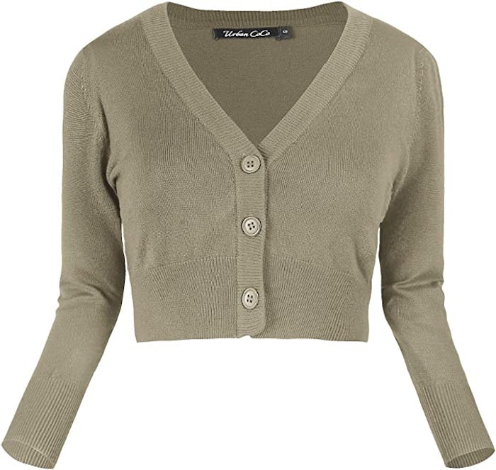 Urban CoCo Cropped Button Down Cardigan