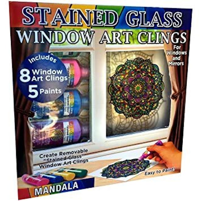Joy of Coloring Zorbitz, Stained Glass Window Art Cling Kit DIY