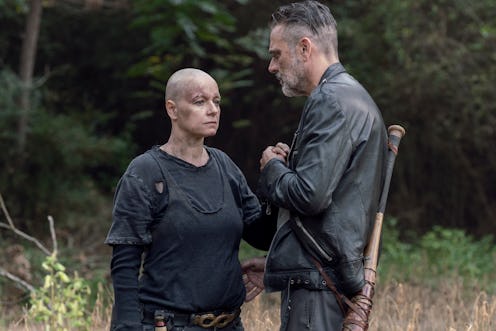 Jeffrey Dean Morgan as Negan and Samantha Morton as Alpha in The Walking Dead