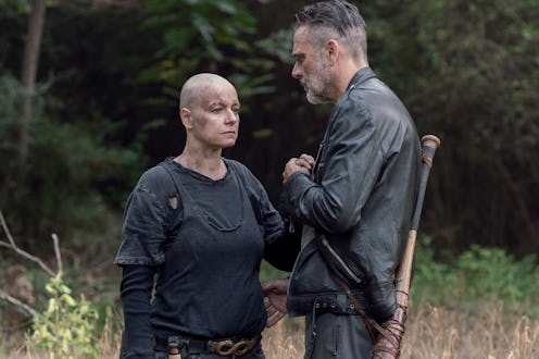 Jeffrey Dean Morgan as Negan and Samantha Morton as Alpha in The Walking Dead