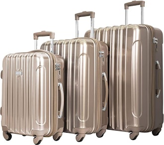  kensie Alma Metallic Three-Piece Luggage Set (22-, 26-, And 30-Inches)
