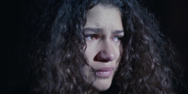 Zendaya Coleman, Rue, from "Euphoria" cries in the wake of Season 2 delay due to coronavirus.